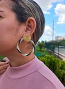 Aretes aro tricolor 5cm
