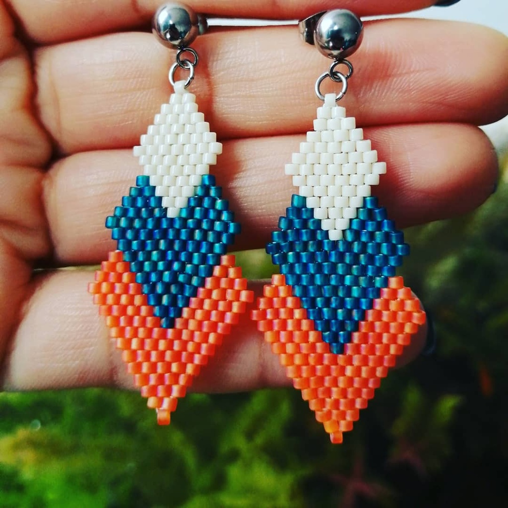 Aretes Rombo Tricolor