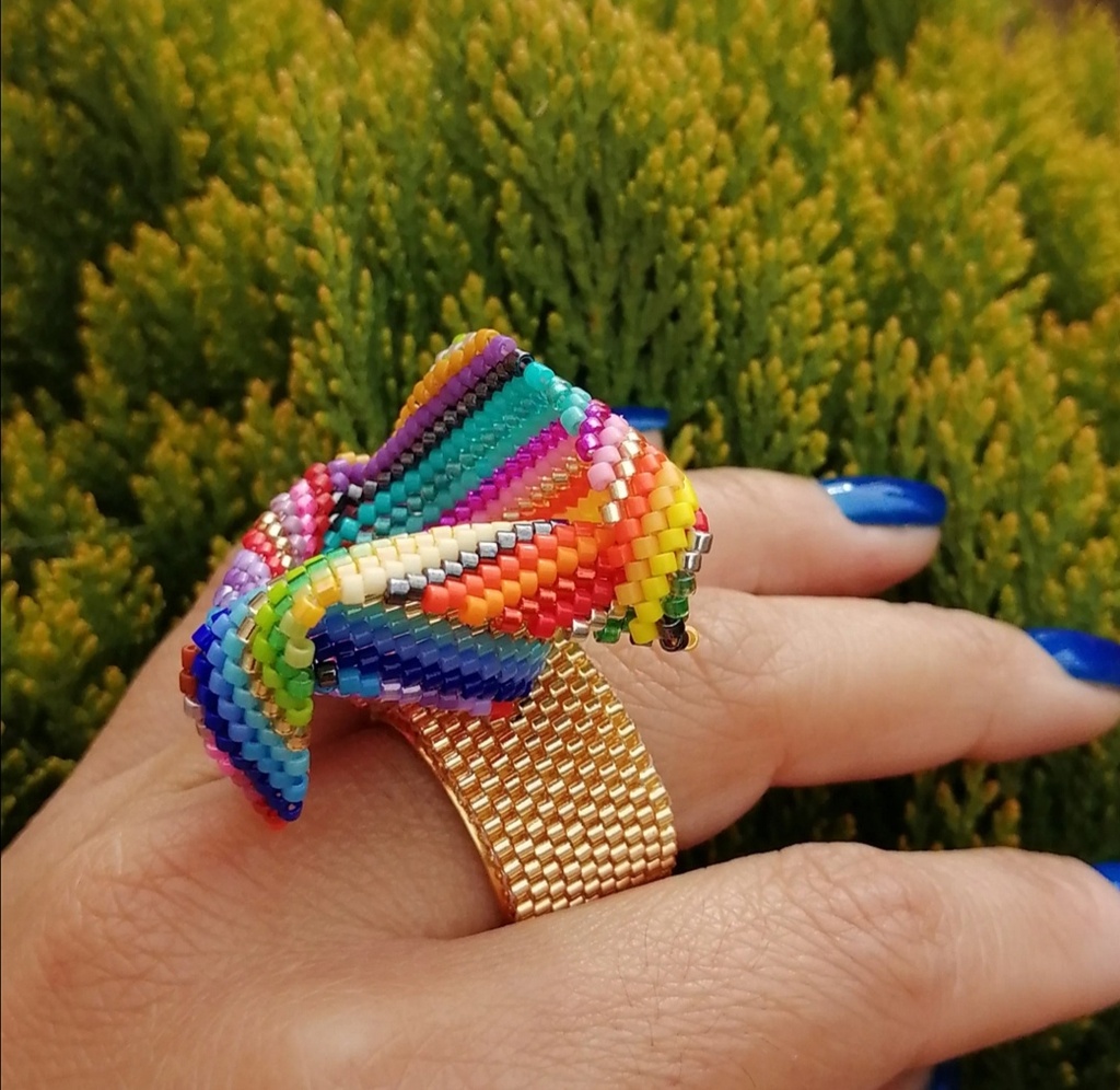Anillo 3d multicolor