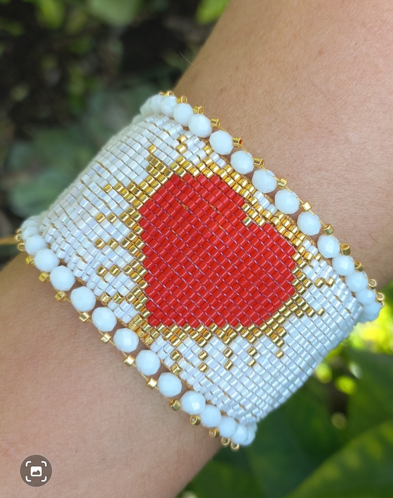 Brazalete corazon miyuki