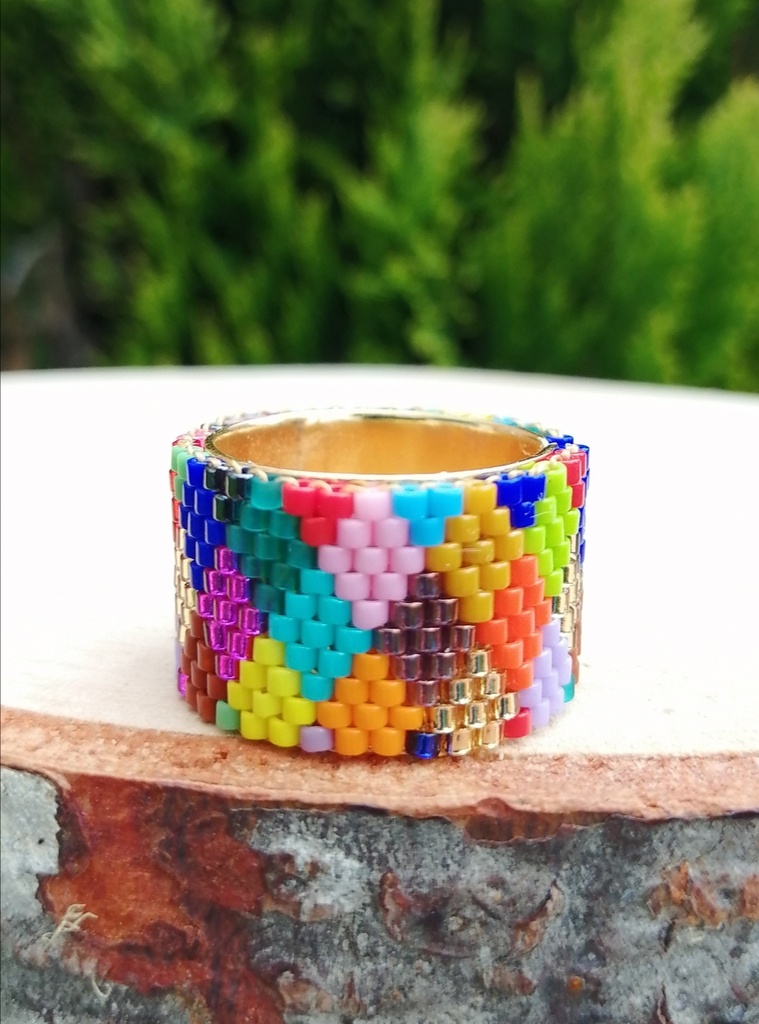 Anillo Rombos Multicolor