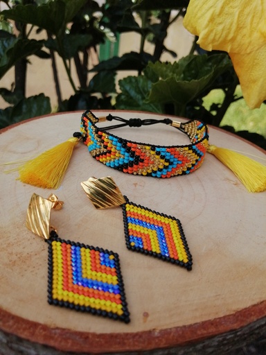 Brazalete multicolor mostacilla