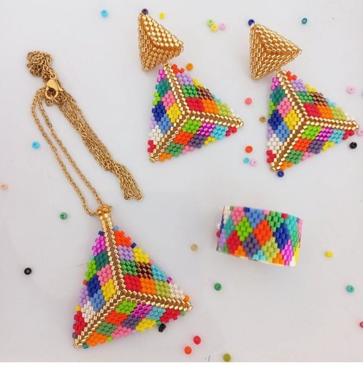 Juego rombos multicolor topo