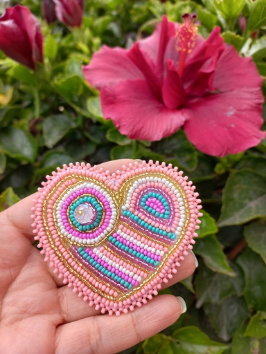 Prendedor corazon Rosa